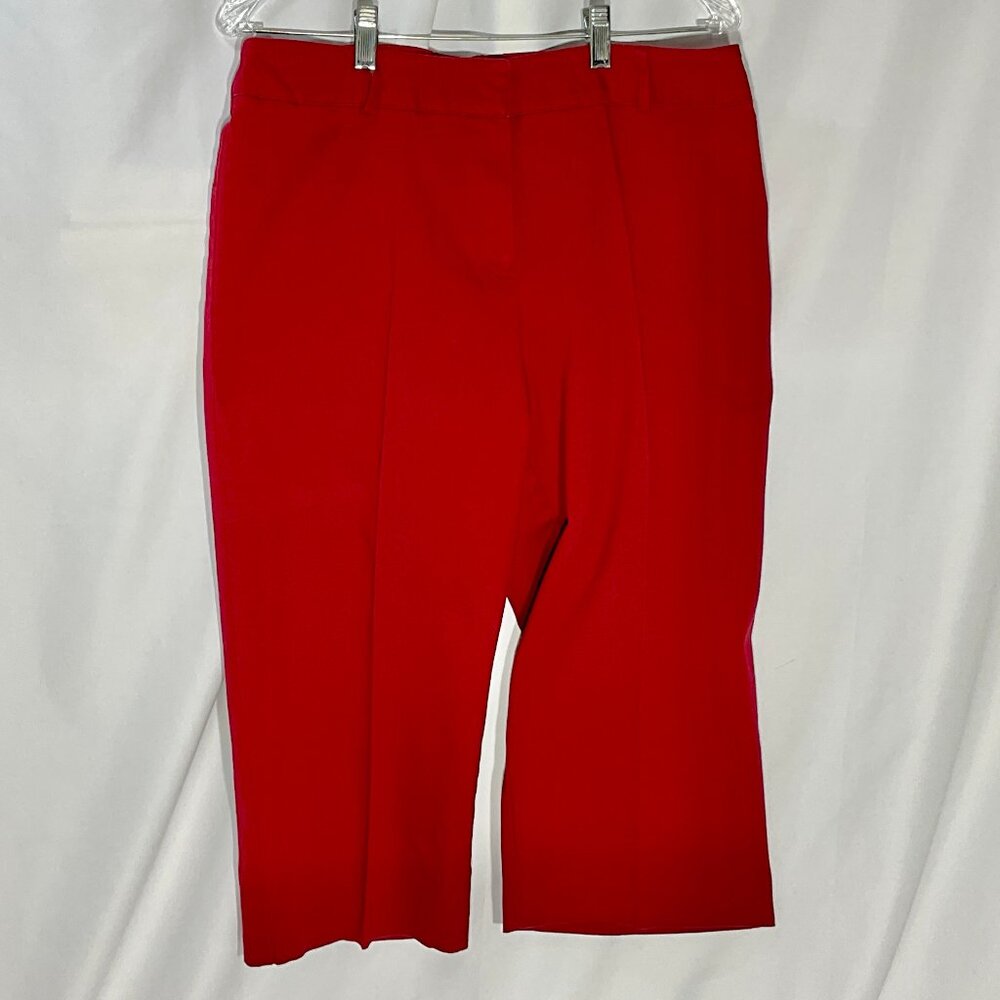 Kim Rogers Signature Sz 16 Red Crop Pants